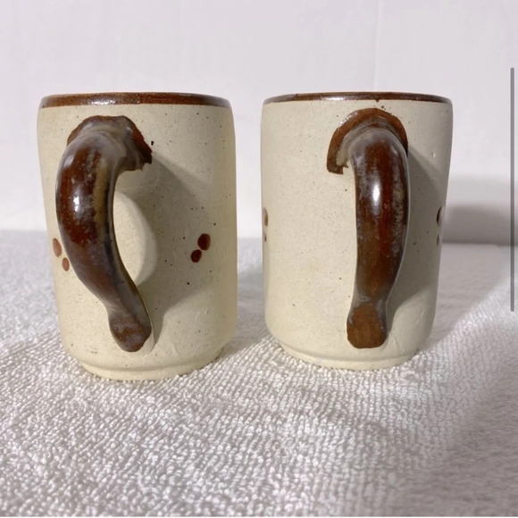 Vintage Mexico Handmade Ceramic Stoneware Mugs x2 - Picture 4 of 10